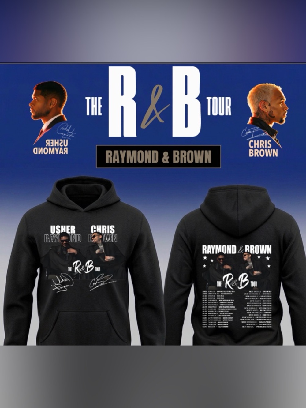 Usher x Chris Brown R&B Tour Hoodie New S-5XL 2026